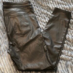 Abercrombie Black Leather-Sheen Women's Jeans